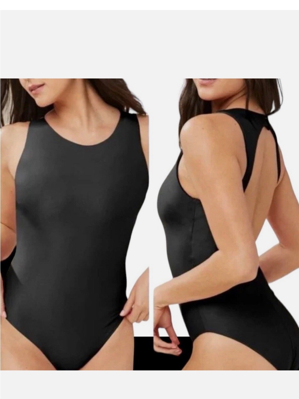 Andie Black High-Neck One-Piece Swimsuit